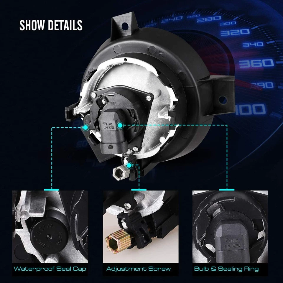 For 2001 2002 2003 Ford Ranger Fog Lights Front Bumper Lamps Yellow Lens LH & RH - Image 3 of 4