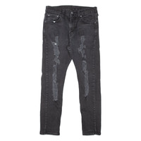 LEVI'S 512 Jeans Distressed Mens Black Slim Tapered W29 L27