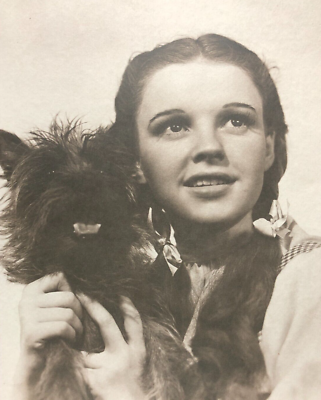 Judy Garland & Toto Wizard of Oz Vintage 11 x 14 inches Sepia