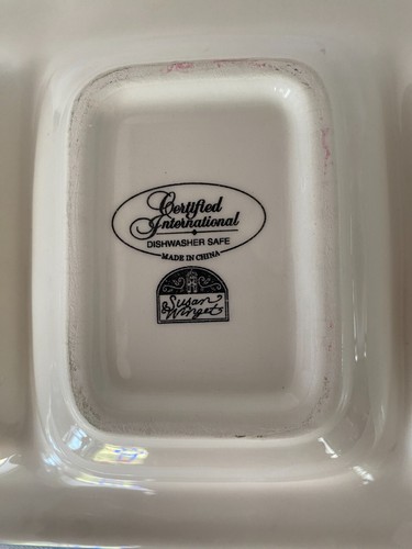 Susan Wignet Designer Rooster Sectioned Serving Platter Certified International - Picture 11 of 13