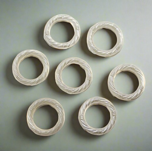 Anello 20 perle bianche 18 mm - Foto 6 di 7