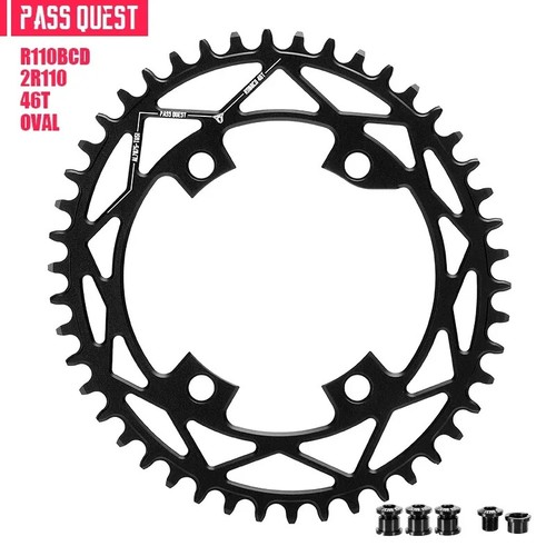 110 BCD Oval Chainring for Shimano MTB Crankset Narrow Wide 4 Bolt Chainwheels - Picture 18 of 21