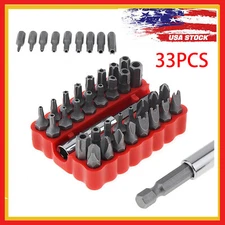 33 Torx Bit Set Tamper Proof Security Torq Hex Star Spanner Tri Wing Screwdriver