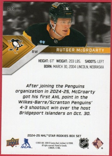 2024-25 Upper Deck NHL Star Rookies Box Set Singles Rookie "You Pick from list" - Picture 38 of 52