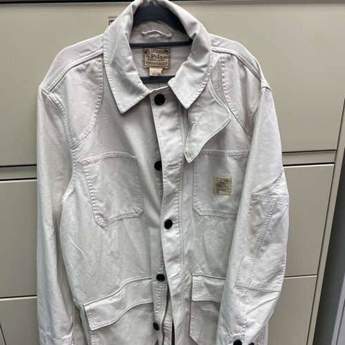 Polo Ralph Lauren schicker cremefarbener Baumwoll Scheunenmantel Trenchcoat GR XL neu mit Etikett - Bild 1 von 9