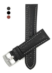 Leather-Watch-Strap-Band-18mm-20-22-24-26-28-30mm-Black-Brown-Tan-White-Stitch