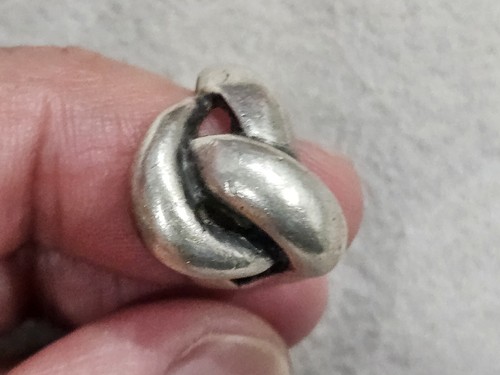 RH Signed Sterling Silver Heavy Solid 12 Grams Lovers Knot Ring. SZ 6. Vintage - Picture 6 of 10