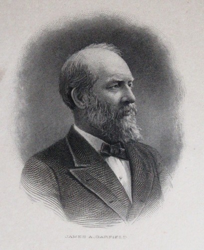U.S. Mint Copper Plate Engraved Presidential Portrait of James A. Garfield. - Picture 2 of 2