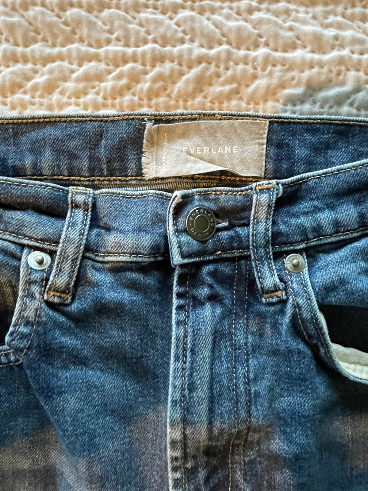 Everlane High Waist Straight Medium Wash Jeans Womens… Gem