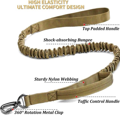 Tactical Dog Collar w/ Handle +Leash Heavy Duty Military Service Canine Training - Picture 12 of 31