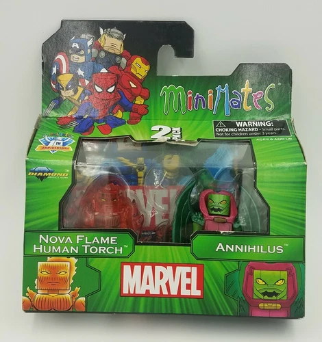 NOVA FLAME HUMAN TORCH & ANNIHILUS MARVEL MINI-MATES WAVE 15