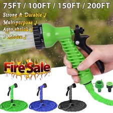 Expandable Stretch Flexi Garden Hose Pipe With Spray Gun 75FT 100FT 150FT 200FT
