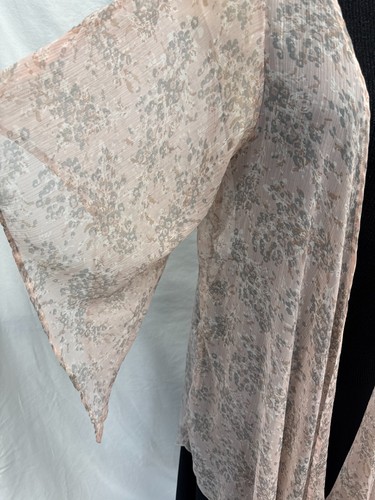 LC Lauren Conrad Womens Pink Floral Lightweight Open Front Kimono Cardigan Sheer - Picture 3 of 4