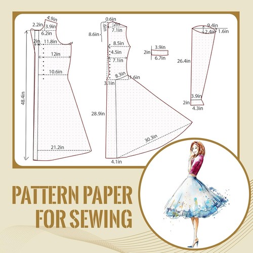 Large Roll of 45" x 10 Yards Dotted Pattern Paper - Ideal for Crafting & Sewing - Picture 4 of 8