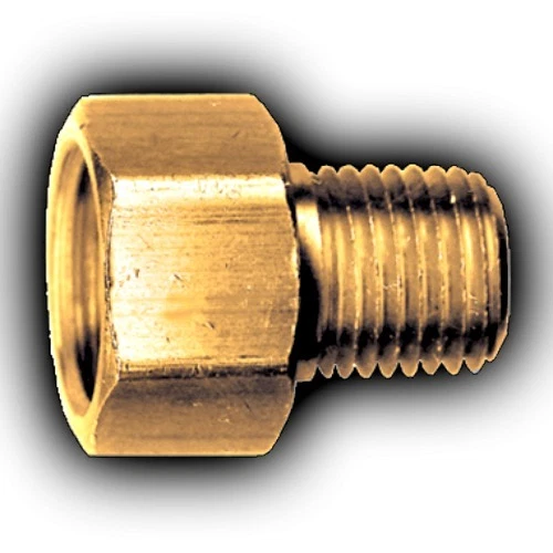 GAS-FLO Propane adapter converts 1/4 inverted flare to 1/4 pipe thread