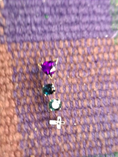 14k Yellow-White Gold Stud 4 Different Earrings Hallmarked 1.5 Grams - Picture 15 of 24