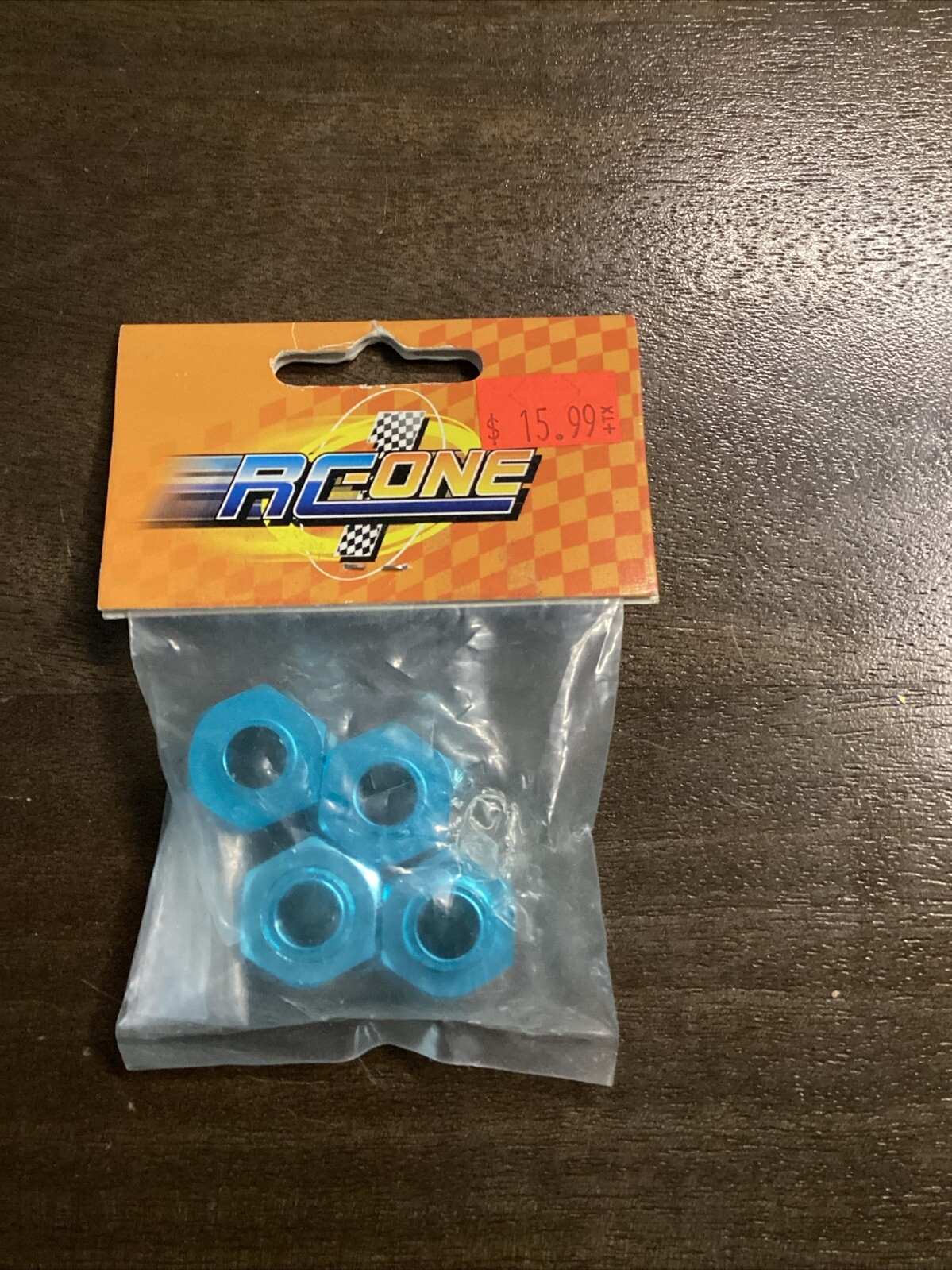 Imex- RC One 17mm Blue Aluminum Wheel Hex w/ Nuts (4 Pcs) - 