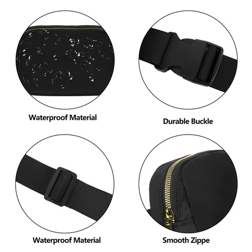 Unisex Fanny Pack Waist Belt Bag with Adjustable StrapHands Free Crossbody Fa... - Picture 3 of 6