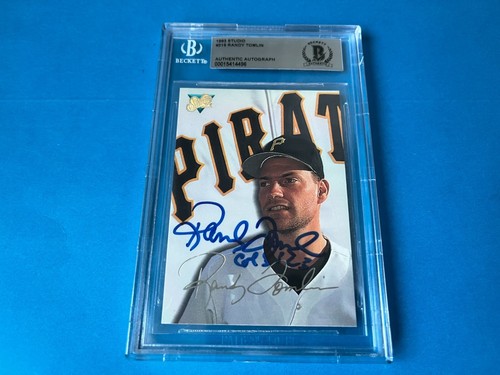 Randy Tomlin 1993 Leaf Studio Card Signed Auto Beckett BAS COA - Picture 1 of 2