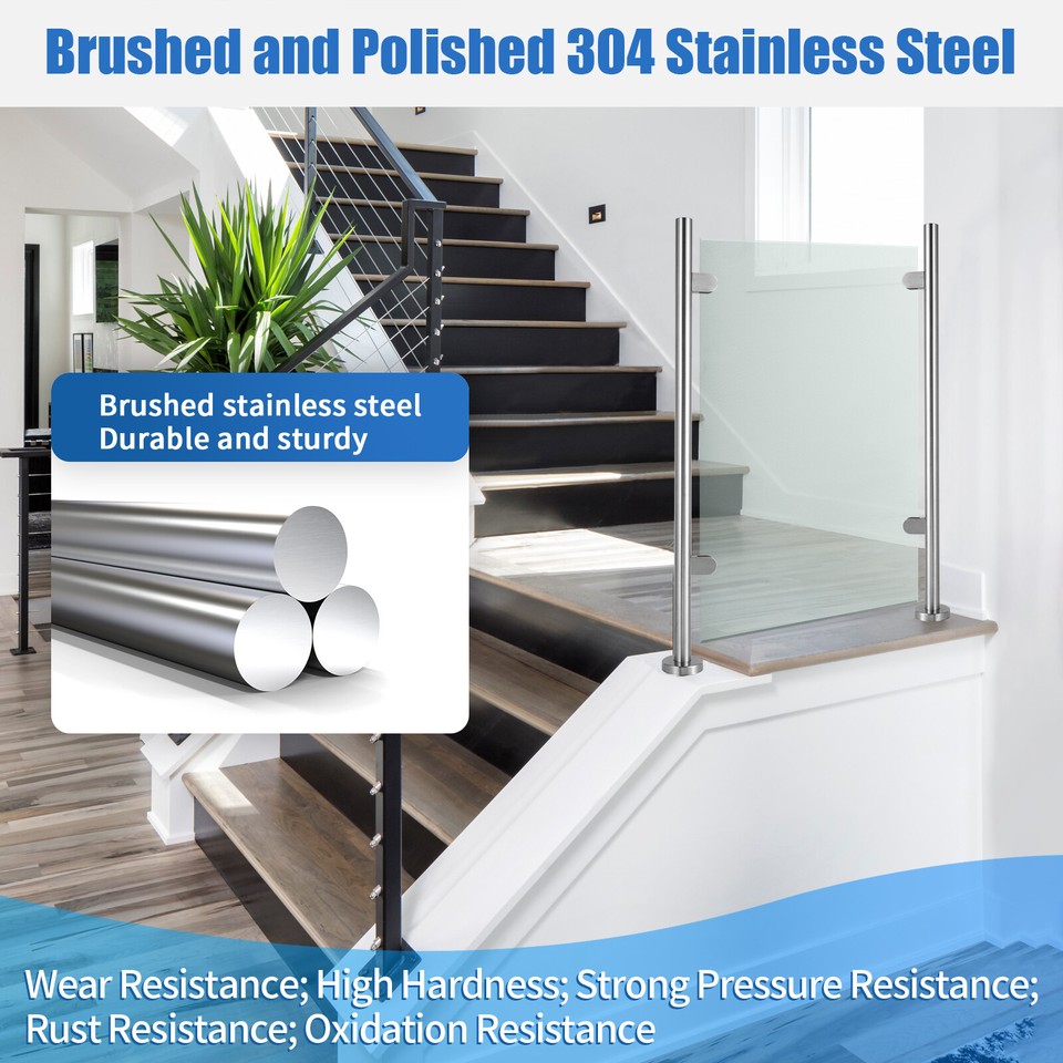 NEW 110cm Glass Balustrade Posts Stainless Steel Balustrade Posts