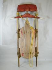 VINTAGE WOOD  METAL SLED 41 1/2" x 6 1/4" x 22 1/2" 98940