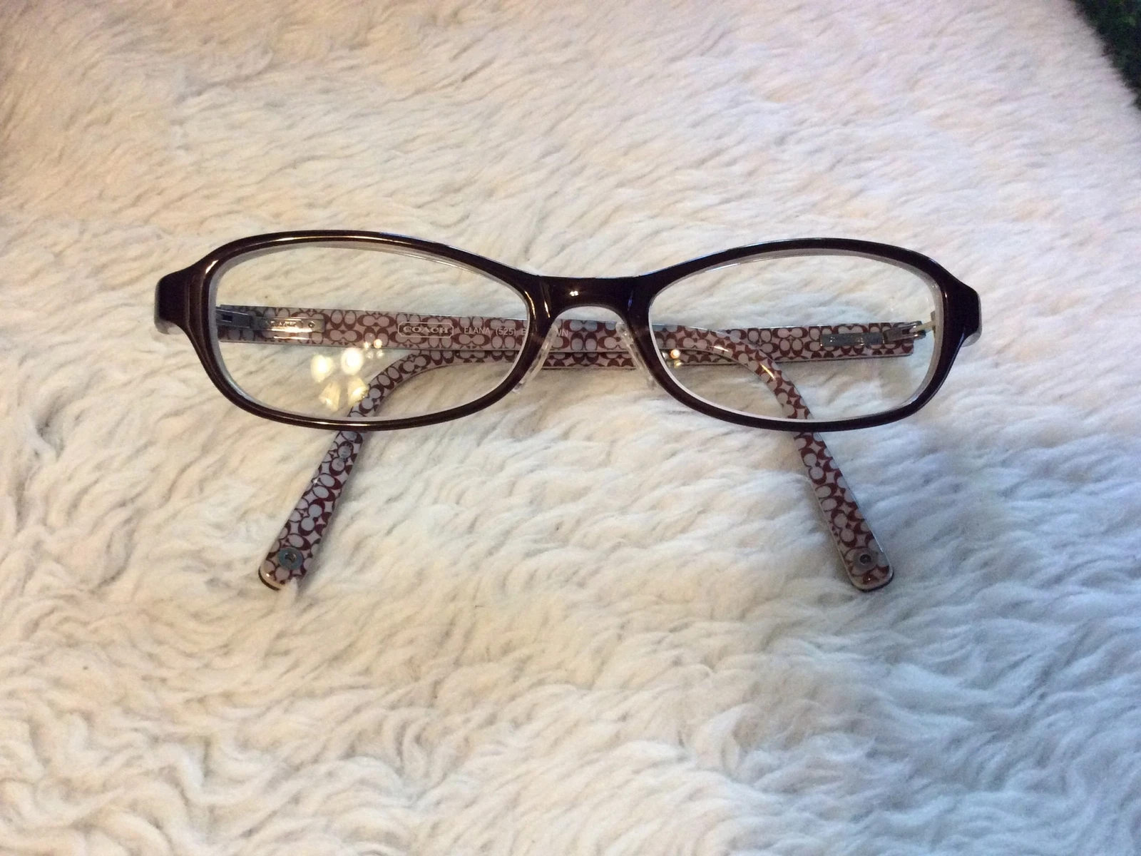 COACH Womens Eyeglasses ELANA 525 Brown 48 17 135 Rx Designer Plastic Frames