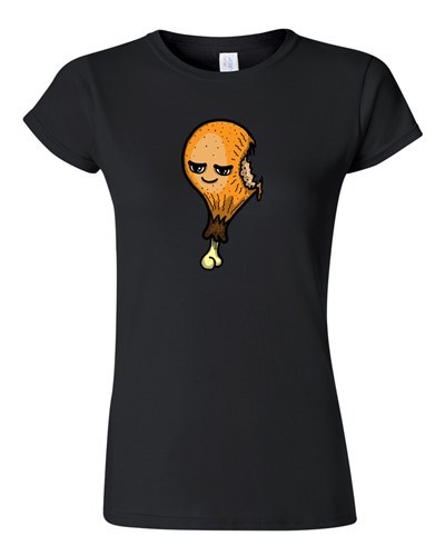 Camiseta Camiseta Junior Demasiado Linda Para Comer Pierna de Pollo Comida Carne Novedad DT - Imagen 5 de 8
