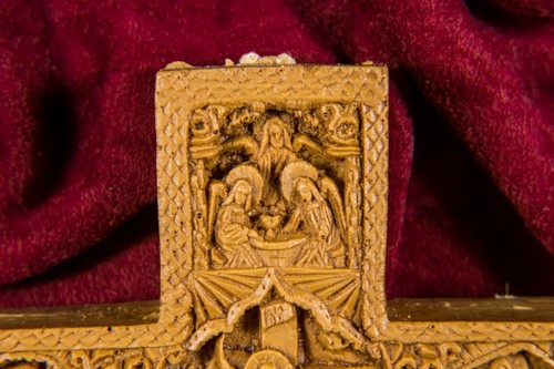 Croce Greca Cristiana Crocifisso Gesù Cristo cera d'api aromatica mastice regalo incenso - Foto 9 di 9