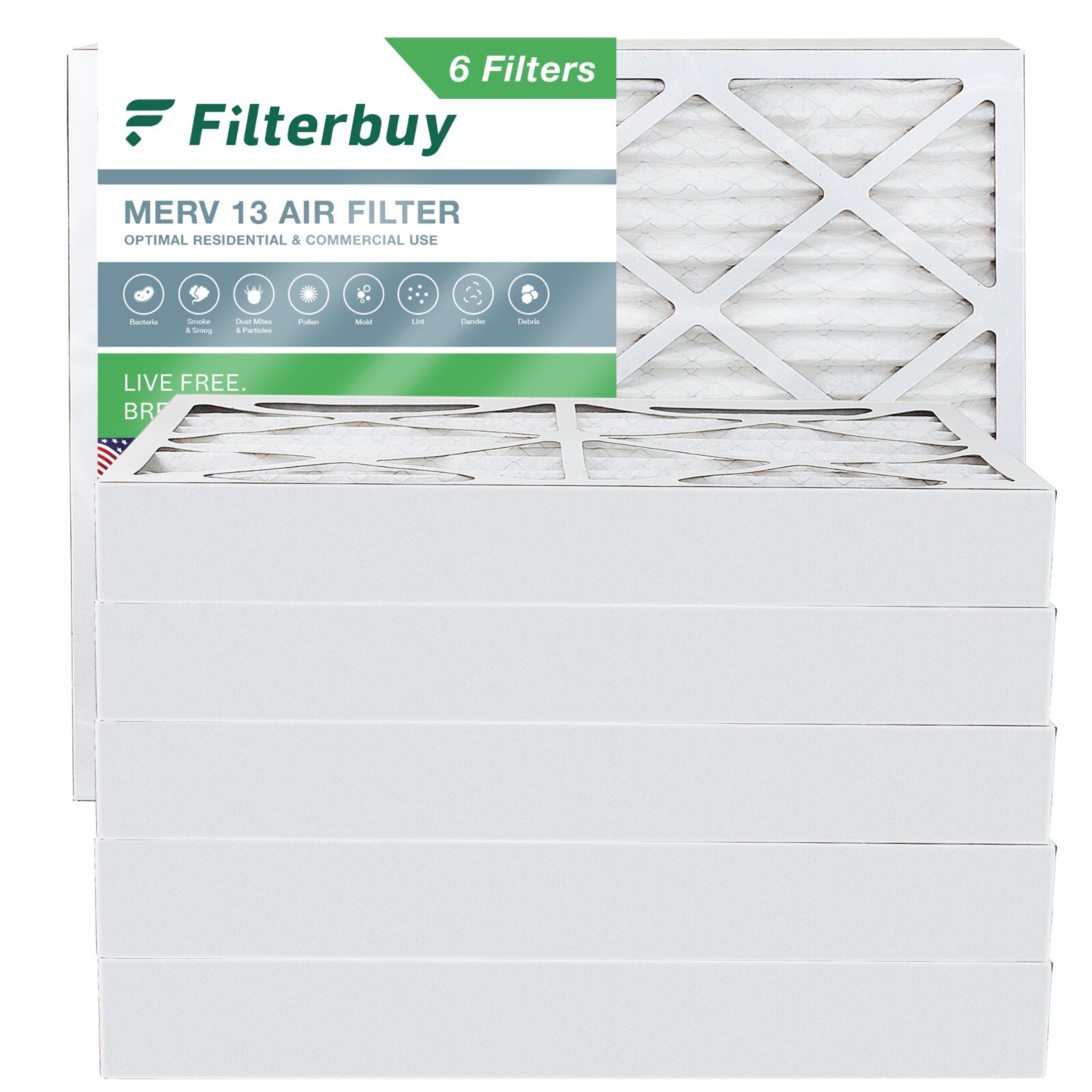 Filterbuy 16x20x4 Pleated Air Filters, Replacement for HVAC 