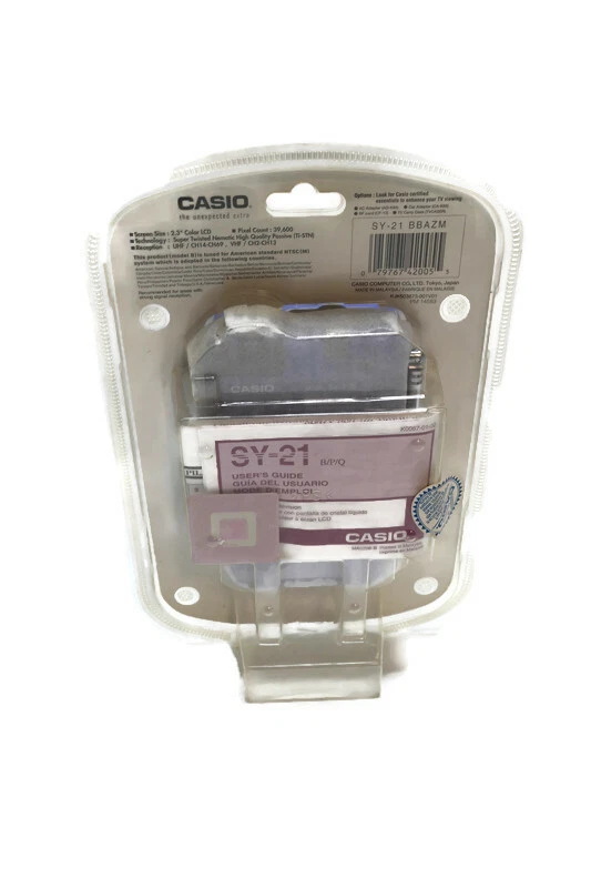 Casio SY-21 Water Resistant Portable Color 2.3" LCD Analog TV in package - Image 2 of 3