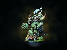 Warhammer 40k commission painted Chaos Death Guard Plague marine Champion