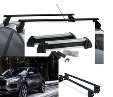 BARRE PORTATUTTO JAGUAR E-PACE ANNO 2018+PORTASCI 4 PAIA ALLUMINIO 2 SERRATURE