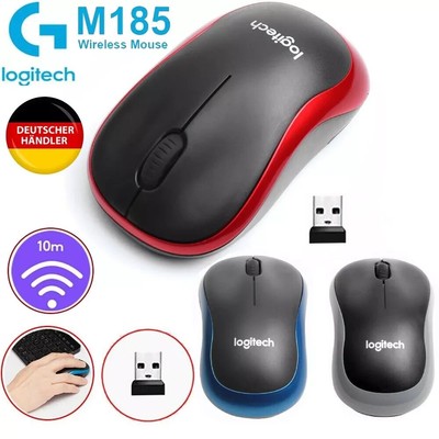 Logitech m185 drahtlose Maus 2,4 GHz USB 1000dpi 3 Tasten Silent Gaming optisch