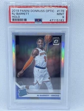 2019 Donruss Optic Holo Prizm #178 RJ Barrett Knicks RC Rookie PSA 9 MINT