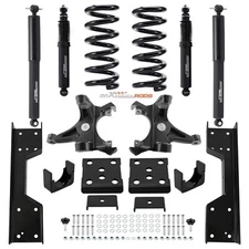 Front 4" & Rear 6" Drop Kit w/Shock For Chevy GMC C1500 88-98  W/1.25" ROTORS V8