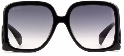 Gucci Ladies Sunglasses Black Oversized GG 1326 S 001 58mm  display picture 2