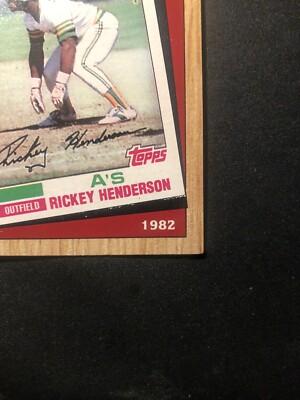 1987 Topps Turn Back the Clock 1982 #311 Rickey Henderson Error