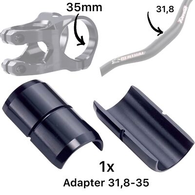 Reverse Fahrrad Mtb E-Bike Fr Lenker Vorbau Fat Bar Adapter Shim  Ø35mm-31,8mm
