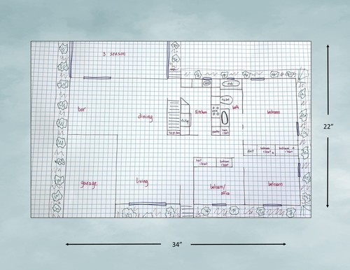 ¡PAPEL GRÁFICO DE REJILLA REUTILIZABLE GRANDE PARA DISEÑOS DE PAISAJES DE COCINA Y PROYECTOS ESCOLARES! - Imagen 3 de 5