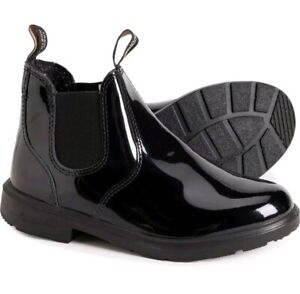Blundstone Kids 2255 Chelsea Boots Black Patent Leather Boys 4 Youth Girls 6 US