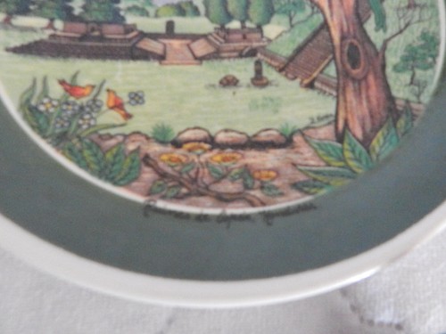 HANDBEMALTER DEKORATIVER WANDTELLER--HONDURAS RUINEN---VINTAGE - Bild 2 von 4