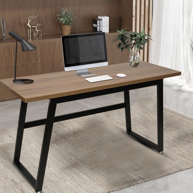 Rustic Wood Metal Office Desk Modern Desks E Wood Metal Office Desk Modern Desks