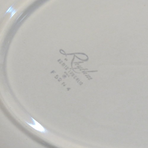 Vintage Homer Laughlin Rhythm Grey Nappy Bowl w/ORIGINAL STICKER + Grey Platter - Picture 4 of 7