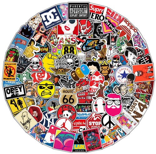 100PCS Fashion Graffiti Stickers Brand LOGO Laptop Skateboard Car Luggage Decals - 第 2/12 張圖片