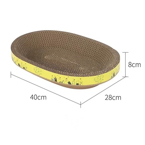 Cat Scratching Board Protect Furniture Grinding Claw Toys Oval Corrugated Paper - Picture 9 of 9