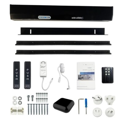 #ad Black Color Residential Sliding Door Opener Phone Control Pocket Door Operator $315.99