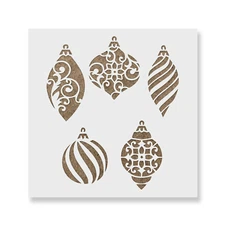 Christmas Ornaments Stencil - Durable & Reusable Mylar Stencils
