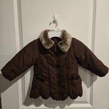 Girls London Fog Brown Winter Coat / Jacket - Size 18M