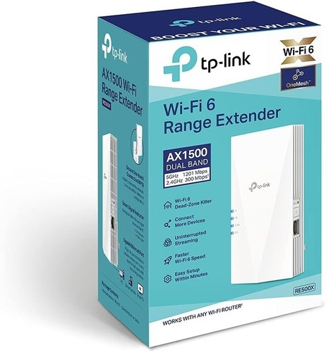 TP-Link AX1500 WiFi Extender Internet Booster(RE500X) - WiFi 6 - 1500 Mbps - Picture 2 of 5