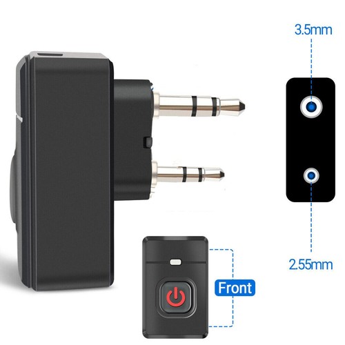 Black Wireless Bluetooth Earphone For Baofeng UV-5R/E Walkie Talkie Ham Radio - Zdjęcie 10 z 16